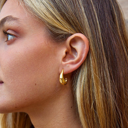 Vienna Gold-Tone Dome Earrings
