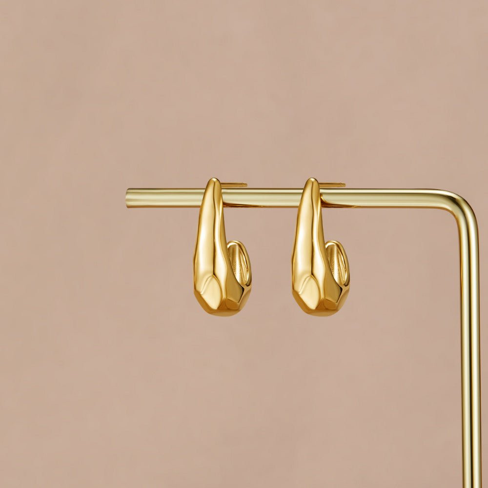 Vienna Gold-Tone Dome Earrings