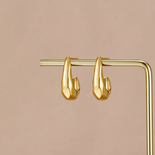 Vienna Gold-Tone Dome Earrings