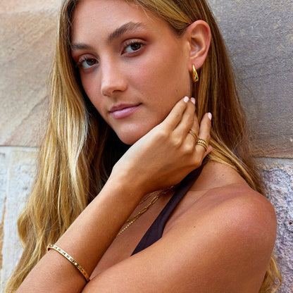 Vienna Gold-Tone Dome Earrings