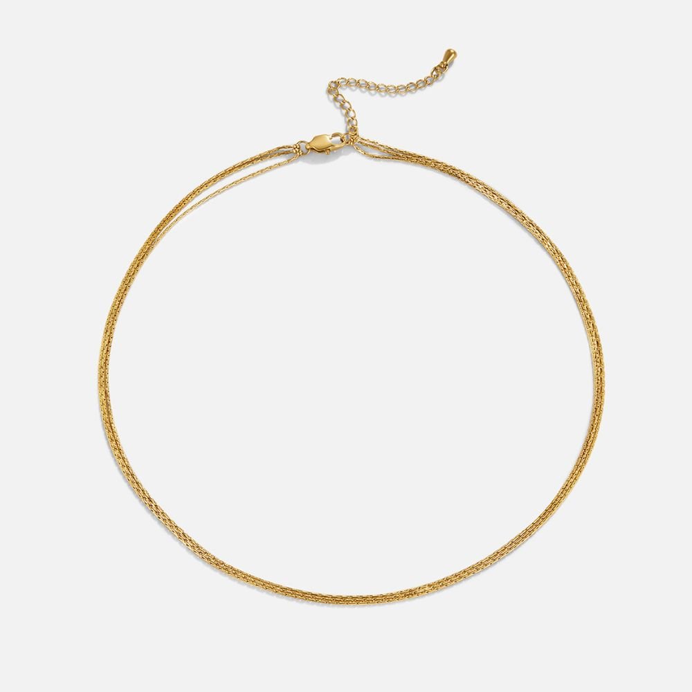 Vina Gold-Tone Multi Layered Chain Necklace