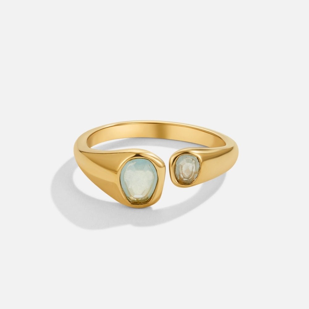 Aquamarine Blue Vintage Wrap Ring