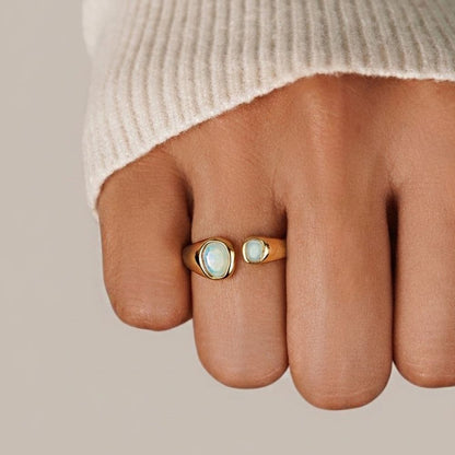Aquamarine Blue Vintage Wrap Ring