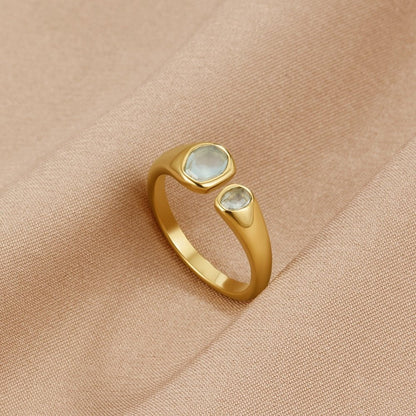 Aquamarine Blue Vintage Wrap Ring