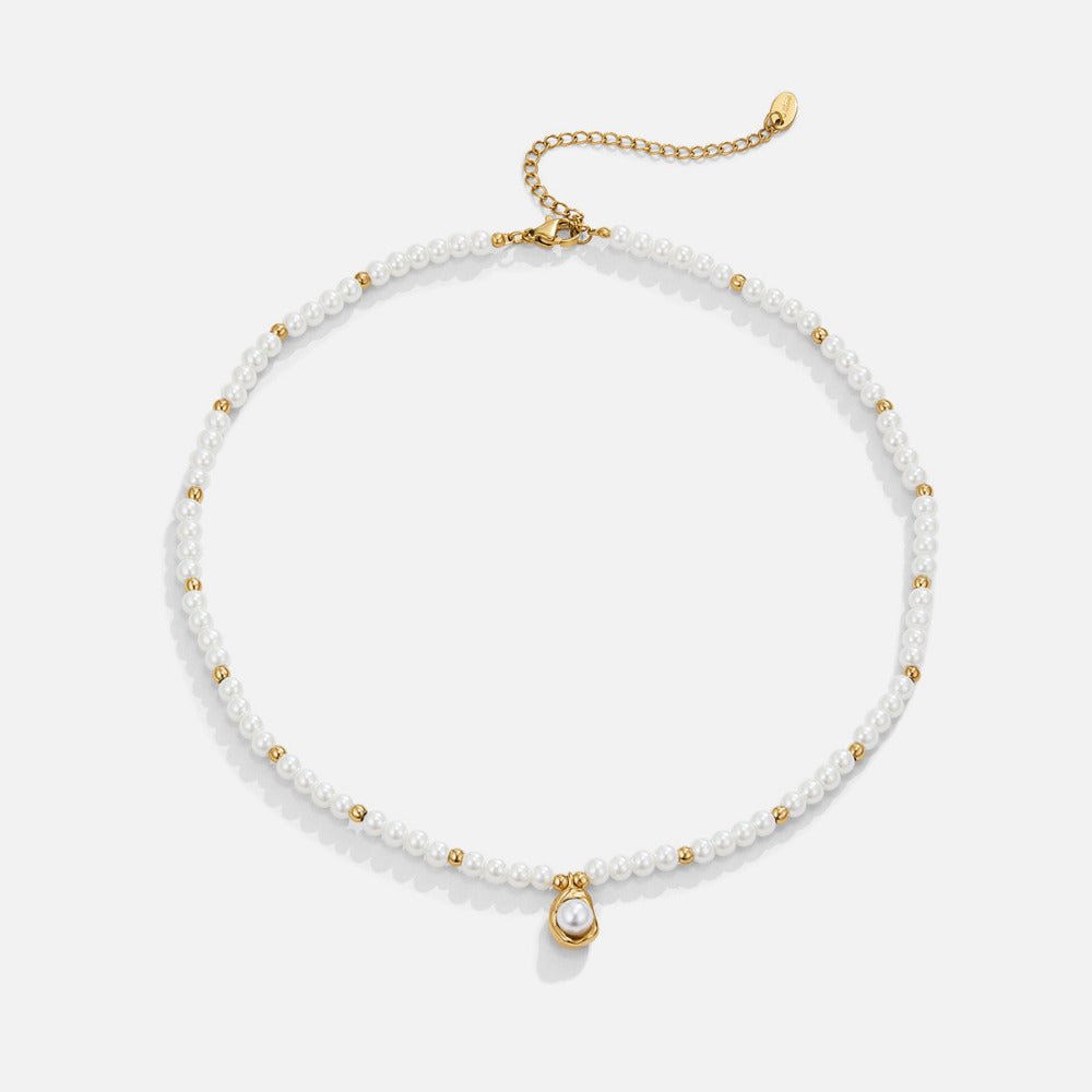 Vintage Gold-Tone Pearl Necklace