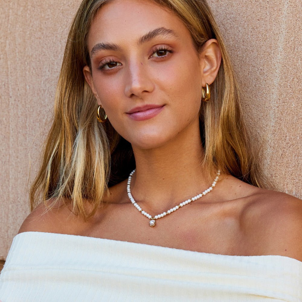 Vintage Gold-Tone Pearl Necklace