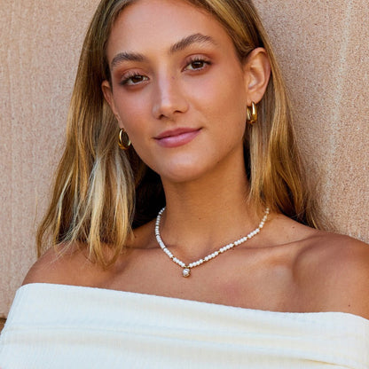 Vintage Gold-Tone Pearl Necklace