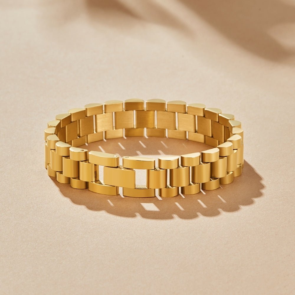 Gold-Tone Watch Chain Bracelet