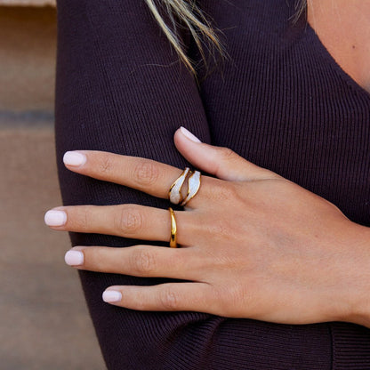 Sahara Wave Gold-Tone Ring