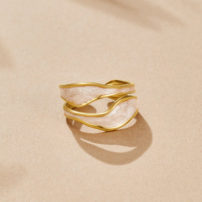 Sahara Wave Gold-Tone Ring