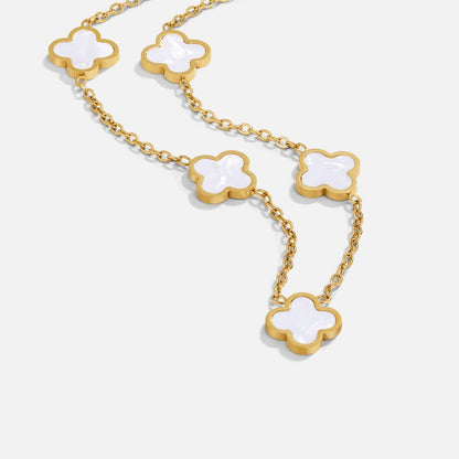White Clover Cluster Necklace