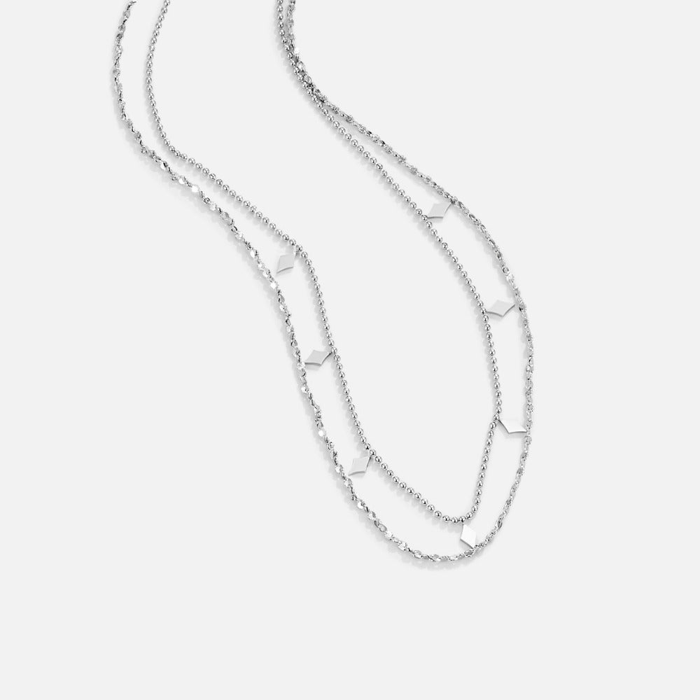Willow Cubic Zirconia Drop Layered Necklace