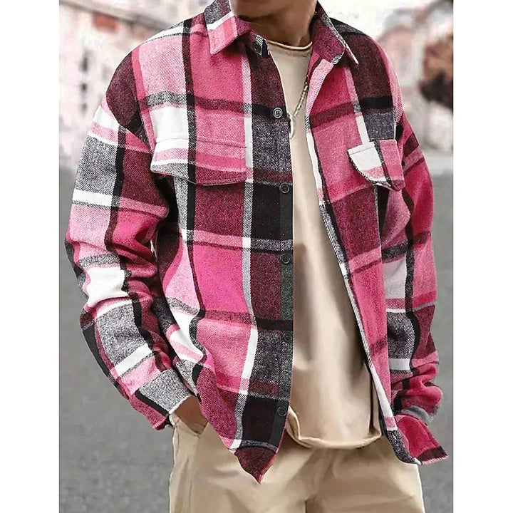 Men's Flannel Shirt – Plaid, Relaxed Fit, Brushed Cotton