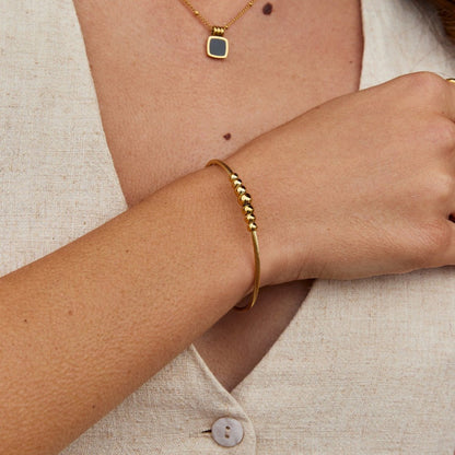 Yuri Gold-Tone Beaded Bangle