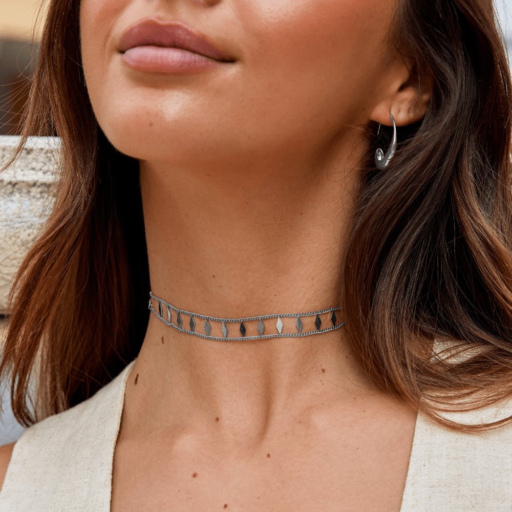 Zara Silver-Tone Choker Necklace