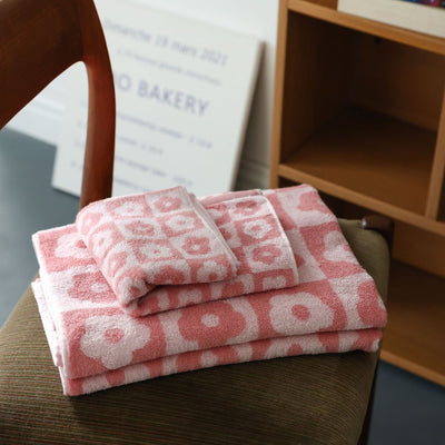 Romantic lattice flower series towels