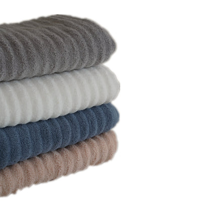 Wave pattern plain towel