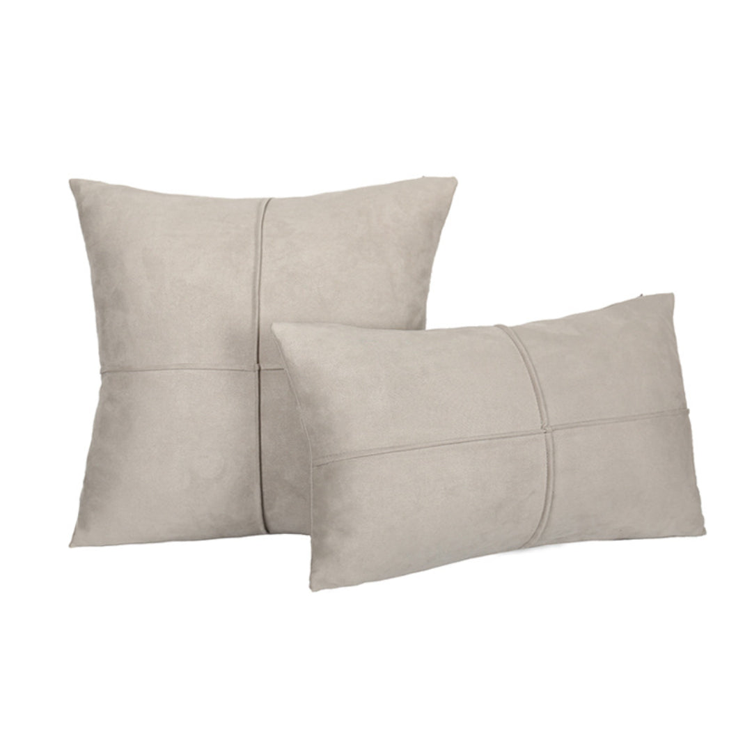 Suede Cross-rimmed Cushion Cover