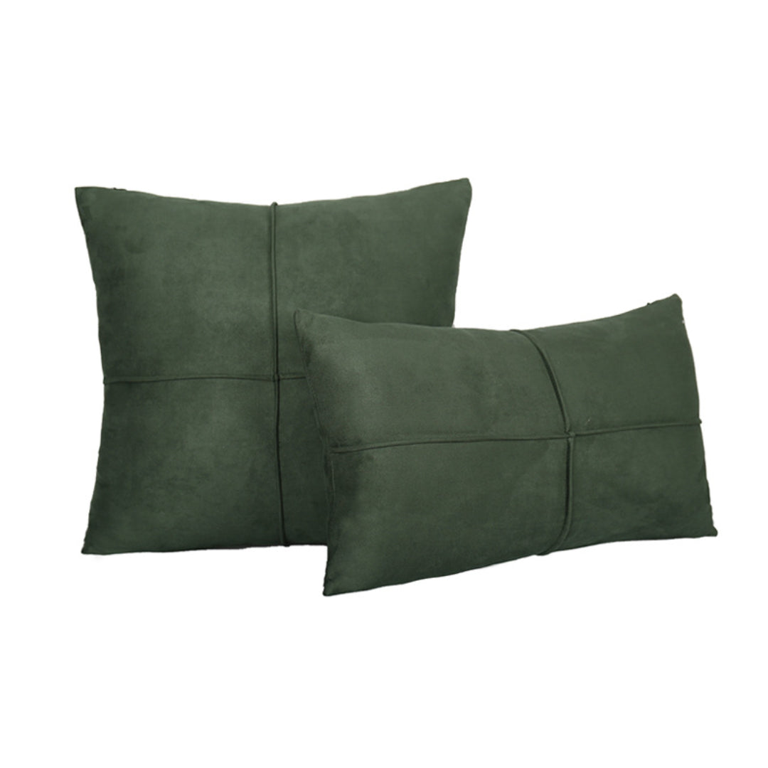 Suede Cross-rimmed Cushion Cover