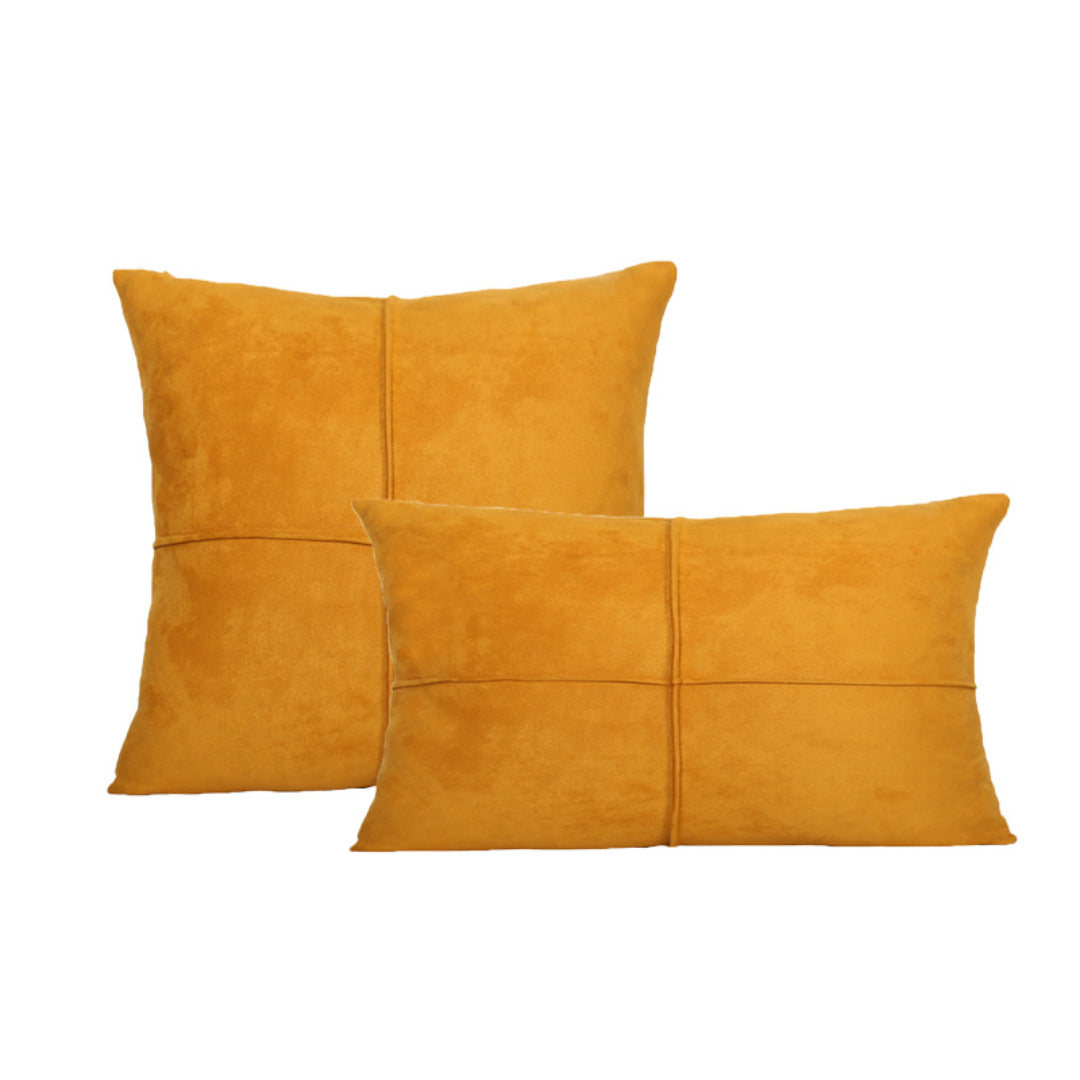 Suede Cross-rimmed Cushion Cover