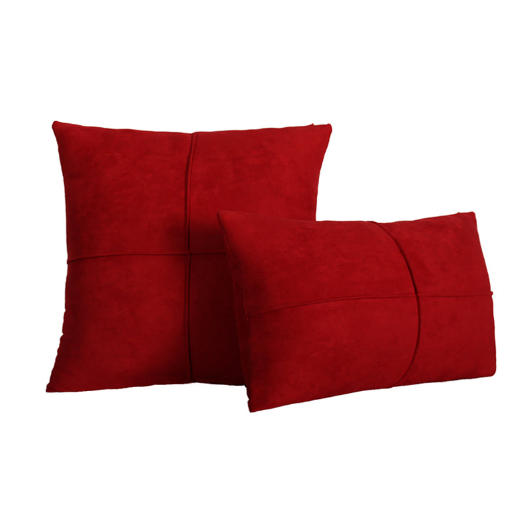 Suede Cross-rimmed Cushion Cover