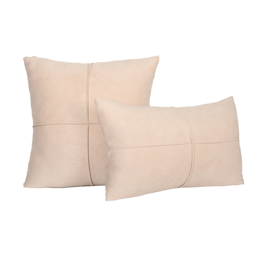 Suede Cross-rimmed Cushion Cover