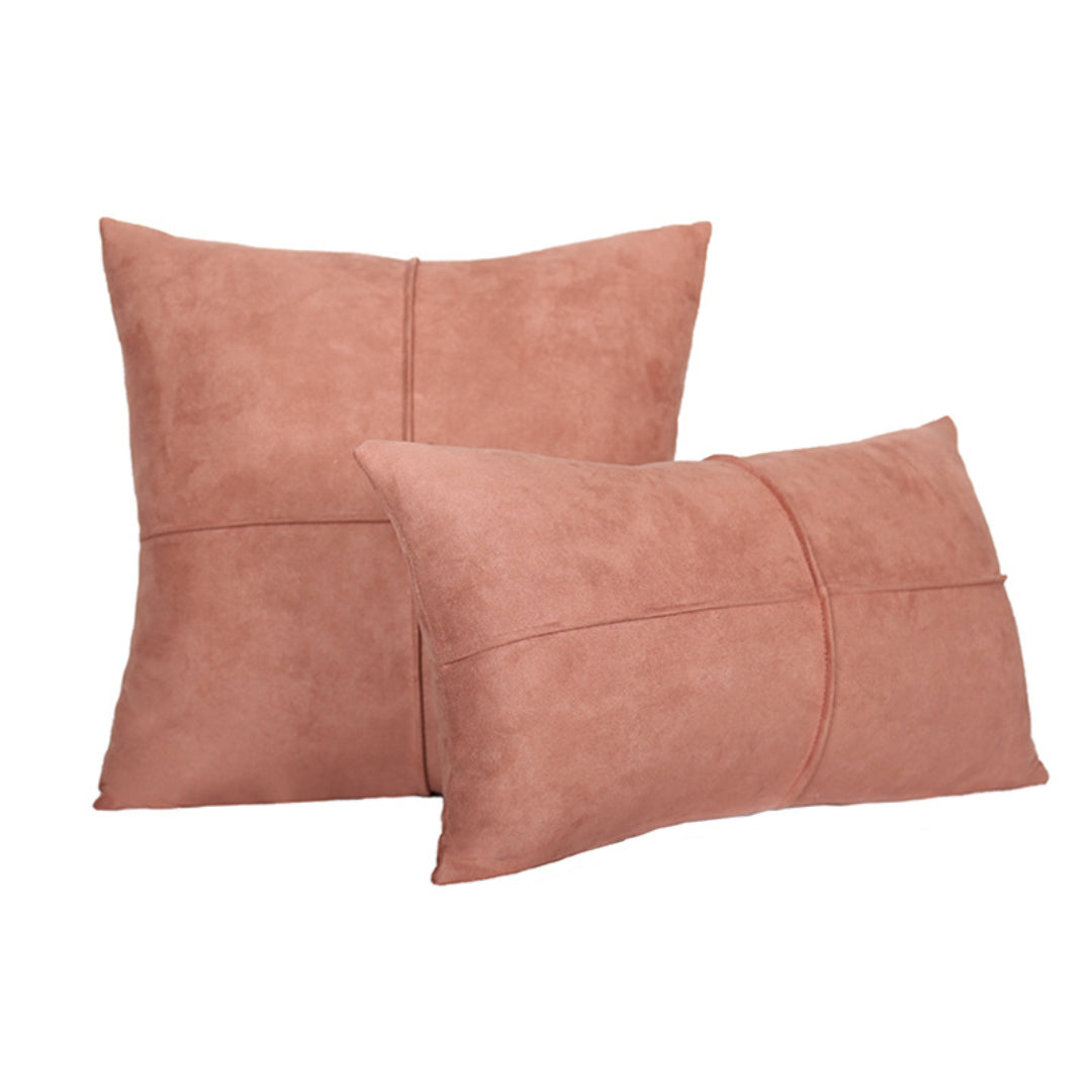 Suede Cross-rimmed Cushion Cover